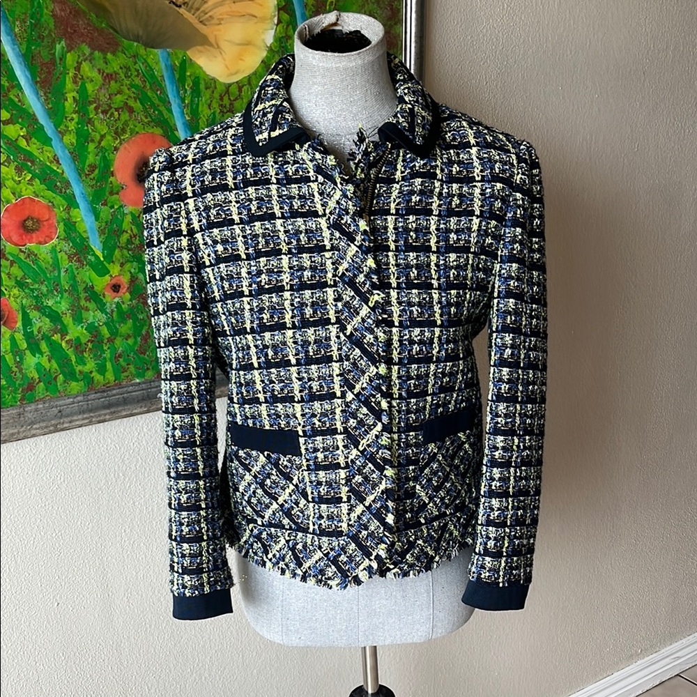 Ann Taylor Elegant Navy and Green Women's Jacket
